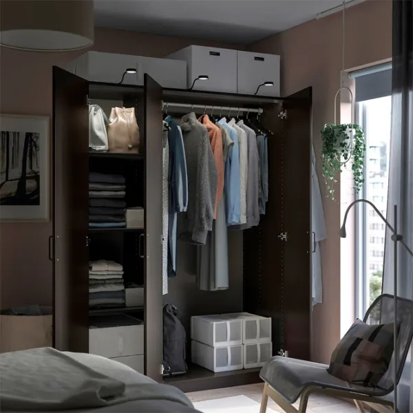 Шкаф Ikea Pax/Forsand 150 x 60см x 201 / ДСП / Темно серый photo 3