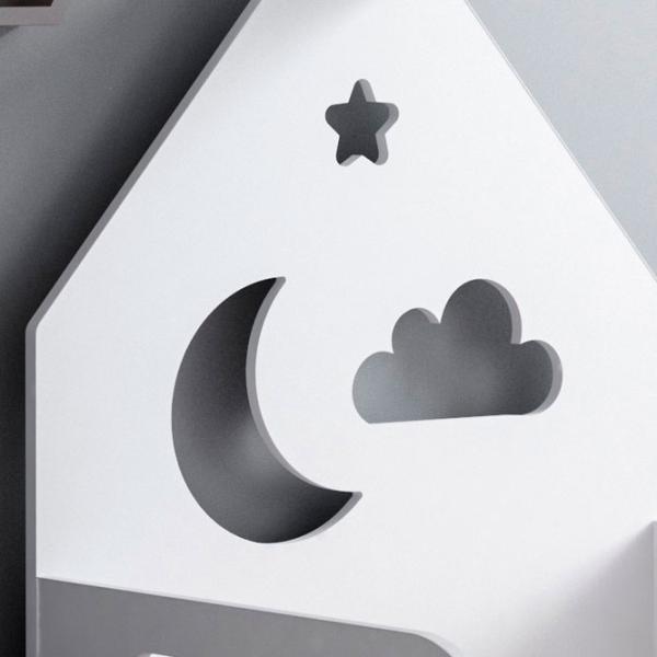 Pat pentru copii Happy Babies House Cloud L03 80 x 160 cm / PAL / Pink photo 3