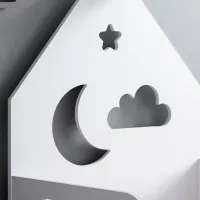 Детская кровать Happy Babies House Cloud L03 80 x 160 см / ЛДСП / Розовый photo 3