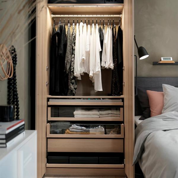 Шкаф Ikea Pax/Forsand 100 x 60см x 236.4 / ДСП / Имитация Состаренного Дуба photo 4