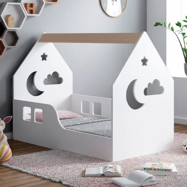 Pat pentru copii Happy Babies House Cloud L03 80 x 160 cm / PAL / Light Pear photo 2 Pat pentru copii Happy Babies House Cloud L03 80 x 160 cm / PAL / Light Pear photo 2