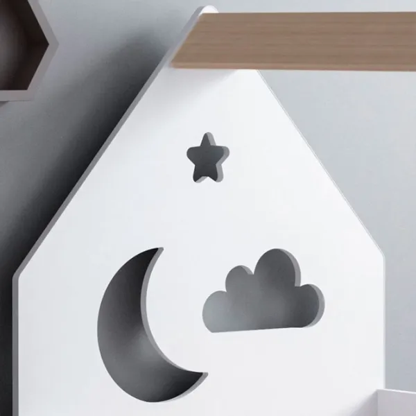 Pat pentru copii Happy Babies House Cloud L03 80 x 160 cm / PAL / Light Pear photo 3 Pat pentru copii Happy Babies House Cloud L03 80 x 160 cm / PAL / Light Pear photo 3