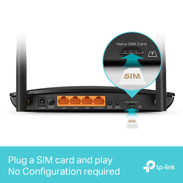Wi-Fi Router TP-Link Archer MR500 300 Mbit/s / 867 Mbit/s / Black photo 7
