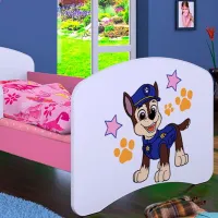 Pat pentru copii Happy Babies Happy Police Dog L07 90 x 190 cm / Placa / Pink photo 2