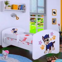 Детская кровать Happy Babies Happy Police Dog L07 90 x 190 см / Щит / Белый