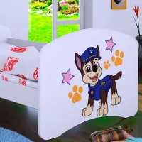 Pat pentru copii Happy Babies Happy Police Dog L07 90 x 190 cm / Placa / White photo 2