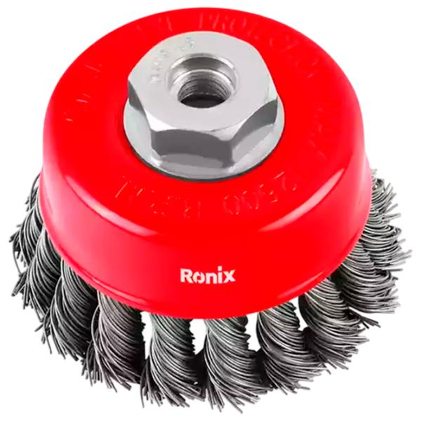 Perie cupă din sârmă răsucită Ronix RH-9942 75 mm photo 1