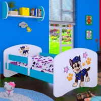 Детская кровать Happy Babies Happy Police Dog L05 90 x 180 см / Щит / Синий