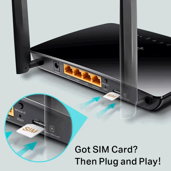 Wi-Fi Router TP-Link Archer MR402 300 Mbit/s / 867 Mbit/s / Black photo 5