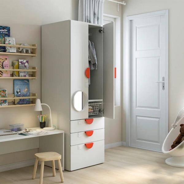 Шкаф Ikea Smastad/Platsa 50 x 57см x 206.5 / ДСП / Белый photo 3