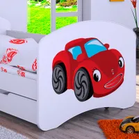 Pat pentru copii Happy Babies Happy Fairy Car L02 70 x 140 cm / Placa / White photo 2
