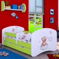 Детская кровать Happy Babies Happy Bear On Cloud L06 90 x 180 см / Щит / Зеленый