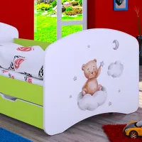 Детская кровать Happy Babies Happy Bear On Cloud L06 90 x 180 см / Щит / Зеленый photo 2