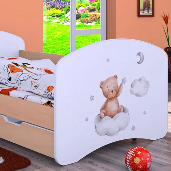 Детская кровать Happy Babies Happy Bear On Cloud L06 90 x 180 см / Щит / Светлая груша photo 2