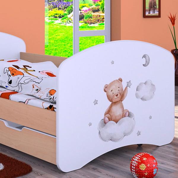 Детская кровать Happy Babies Happy Bear On Cloud L06 90 x 180 см / Щит / Светлая груша photo 2