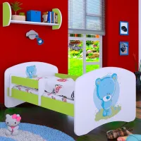Детская кровать Happy Babies Happy Bear L05 90 x 180 см / Щит / Зеленый