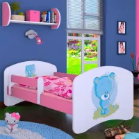 Детская кровать Happy Babies Happy Bear L05 90 x 180 см / Щит / Розовый