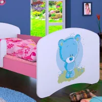 Детская кровать Happy Babies Happy Bear L05 90 x 180 см / Щит / Розовый photo 2