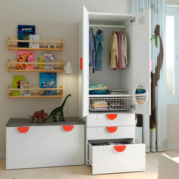 Шкаф Ikea Smastad/Platsa 150 x 57см x 181 / ДСП / Белый photo 3