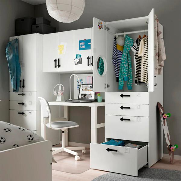 Dulap Ikea Smastad/Platsa 240 x 57 x 181 / DSP / Alb photo 3