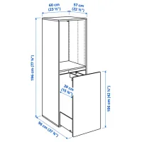 Шкаф Ikea Smastad 60 x 57см x 196 / ДСП / Белый photo 4