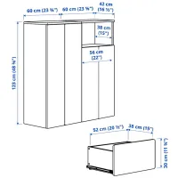 Шкаф Ikea Smastad/Platsa 120 x 42см x 123 / ДСП / Белый photo 7
