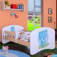 Pat pentru copii Happy Babies Happy Bear L05 90 x 180 cm / Placa / Light Pear