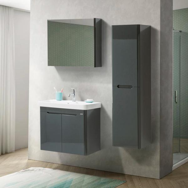 Dulap cu oglindă Martat Rio 70 60 x 70 x 16 / Oglindă / Anthracite photo 2