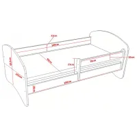 Pat pentru copii Happy Babies Happy Bear L05 90 x 180 cm / Placa / White photo 4