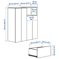 Dulap Ikea Smastad/Platsa 120 x 42 x 123 / DSP / Alb photo 7