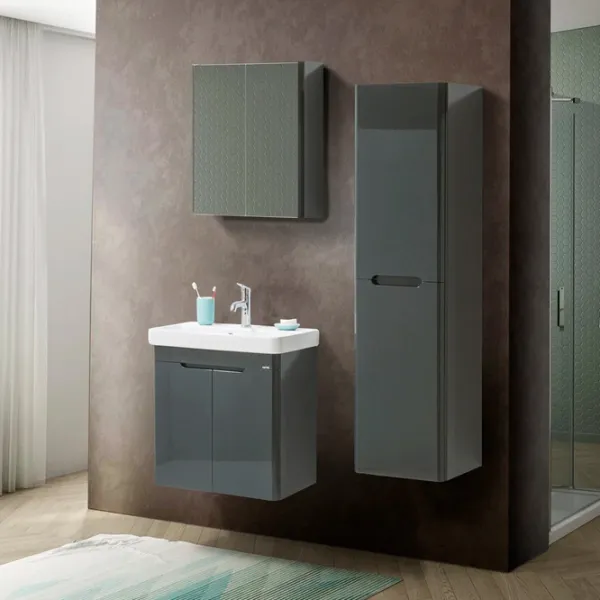Шкаф с зеркалом Martat Rio 55 60 x 55 x 16см / Зеркало / Anthracite photo 2
