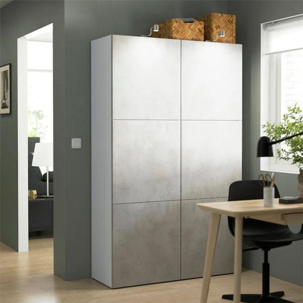 Шкаф Ikea Besta 120 x 42см x 193 / ДСП / Белый Кэлльвикен photo 2