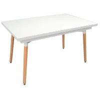 Masă de bucătărie extensibilă Evelin DT 433-3 Lemn/ White