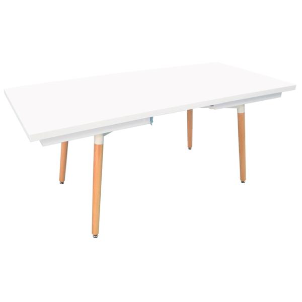 Masă de bucătărie extensibilă Evelin DT 433-3 Lemn/ White photo 2 Masă de bucătărie extensibilă Evelin DT 433-3 Lemn/ White photo 2