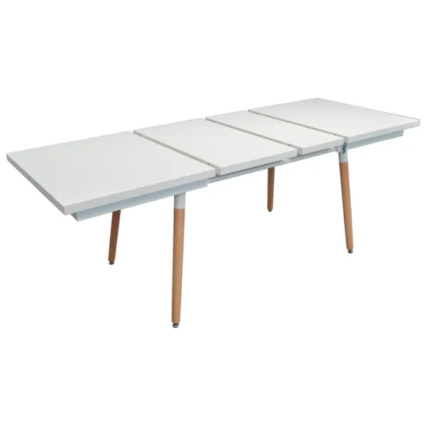 Masă de bucătărie extensibilă Evelin DT 433-3 Lemn/ White photo 3 Masă de bucătărie extensibilă Evelin DT 433-3 Lemn/ White photo 3