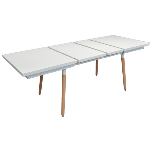 Masă de bucătărie extensibilă Evelin DT 433-3 Lemn/ White photo 3 Masă de bucătărie extensibilă Evelin DT 433-3 Lemn/ White photo 3