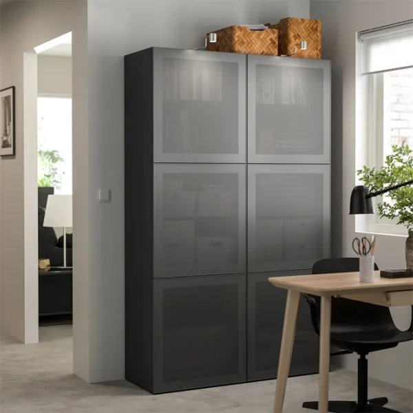 Dulap Ikea Besta 120 x 42 x 193 / DSP / Gri închis photo 3