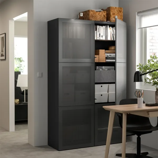 Dulap Ikea Besta 120 x 42 x 193 / DSP / Gri închis photo 4