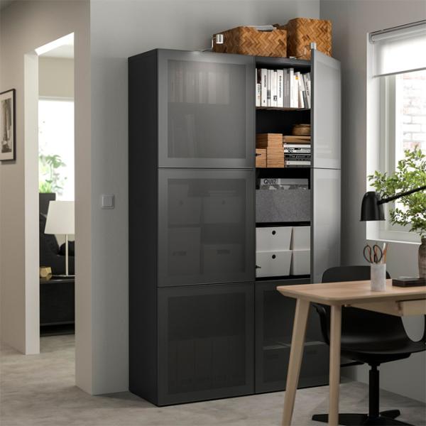 Dulap Ikea Besta 120 x 42 x 193 / DSP / Gri închis photo 4