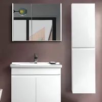 Dulap cu oglindă Martat Venna 80 55 x 80 x 15 / Oglindă / White photo 2