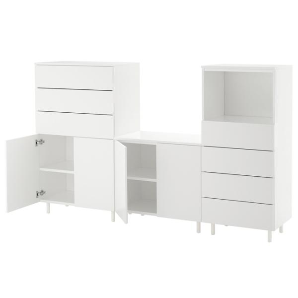 Шкаф Ikea Platsa 220 x 42см x 133 / ДСП / Белый photo 2