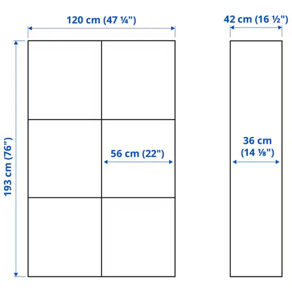 Dulap Ikea Besta 120 x 42 x 193 / DSP / Alb photo 6