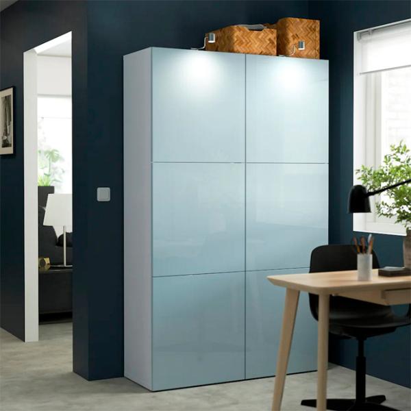 Шкаф Ikea Besta 120 x 42см x 193 / ДСП / Белый photo 2 Шкаф Ikea Besta 120 x 42см x 193 / ДСП / Белый photo 2