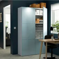 Шкаф Ikea Besta 120 x 42см x 193 / ДСП / Белый photo 3