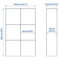 Шкаф Ikea Besta 120 x 42см x 193 / ДСП / Белый photo 5