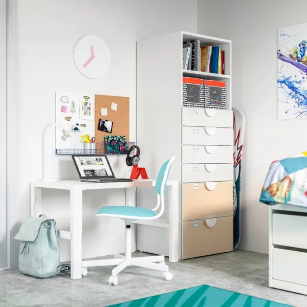 Шкаф Ikea Smastad/Platsa 60 x 57см x 181 / ДСП / Белый photo 3