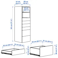 Dulap Ikea Smastad/Platsa 60 x 57 x 181 / DSP / Alb photo 6