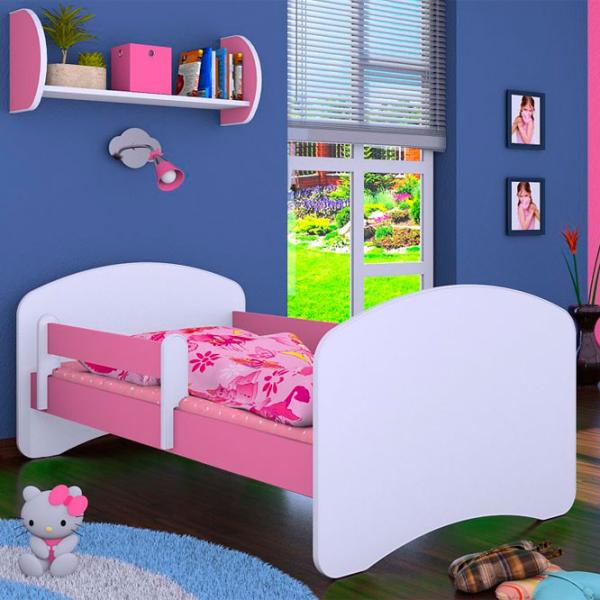Детская кровать Happy Babies Happy L05 90 x 180 см / Щит / Розовый photo 1