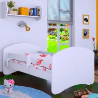 Pat pentru copii Happy Babies Happy L07 90 x 190 cm / Placa / White