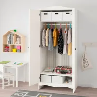 Шкаф Ikea Smagora 80 x 50см x 187 / ДСП / Белый photo 2